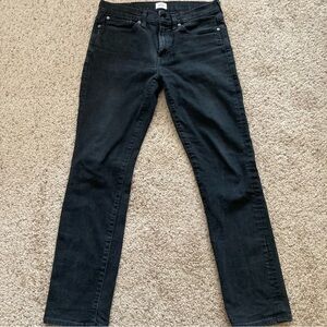 J. Crew Mens Straight-Fit Black Denim Jeans